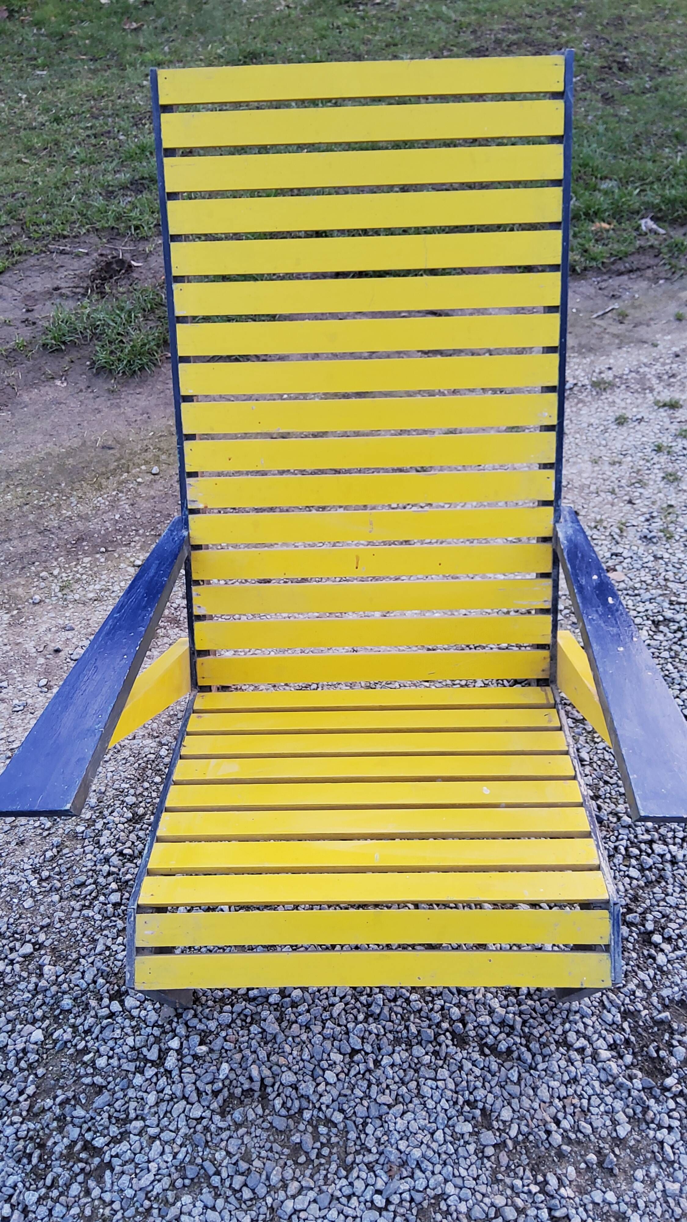 Garden furniture of the 50s coffee table + 2 armchairs compass legs