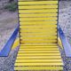 Garden furniture of the 50s coffee table + 2 armchairs compass legs