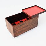 Poul Norreklit dry bar in rosewood Dyrlund Denmark 1960