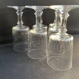6 verres à vin – cristal léger taillé