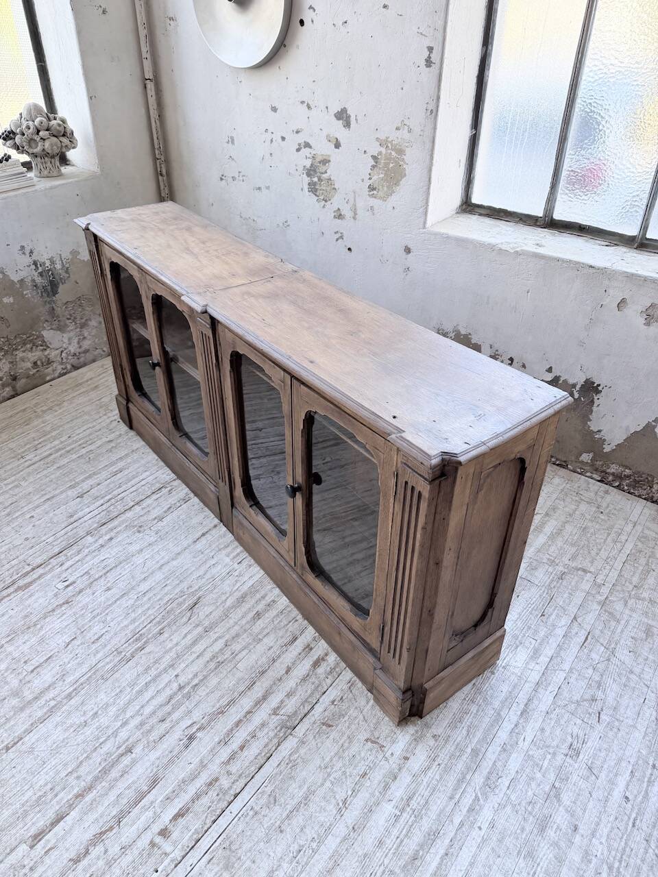 Enfilade display cabinet, solid oak, 1920.