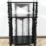 Small music cabinet in blackened pear wood, Napoleon III style – 1900