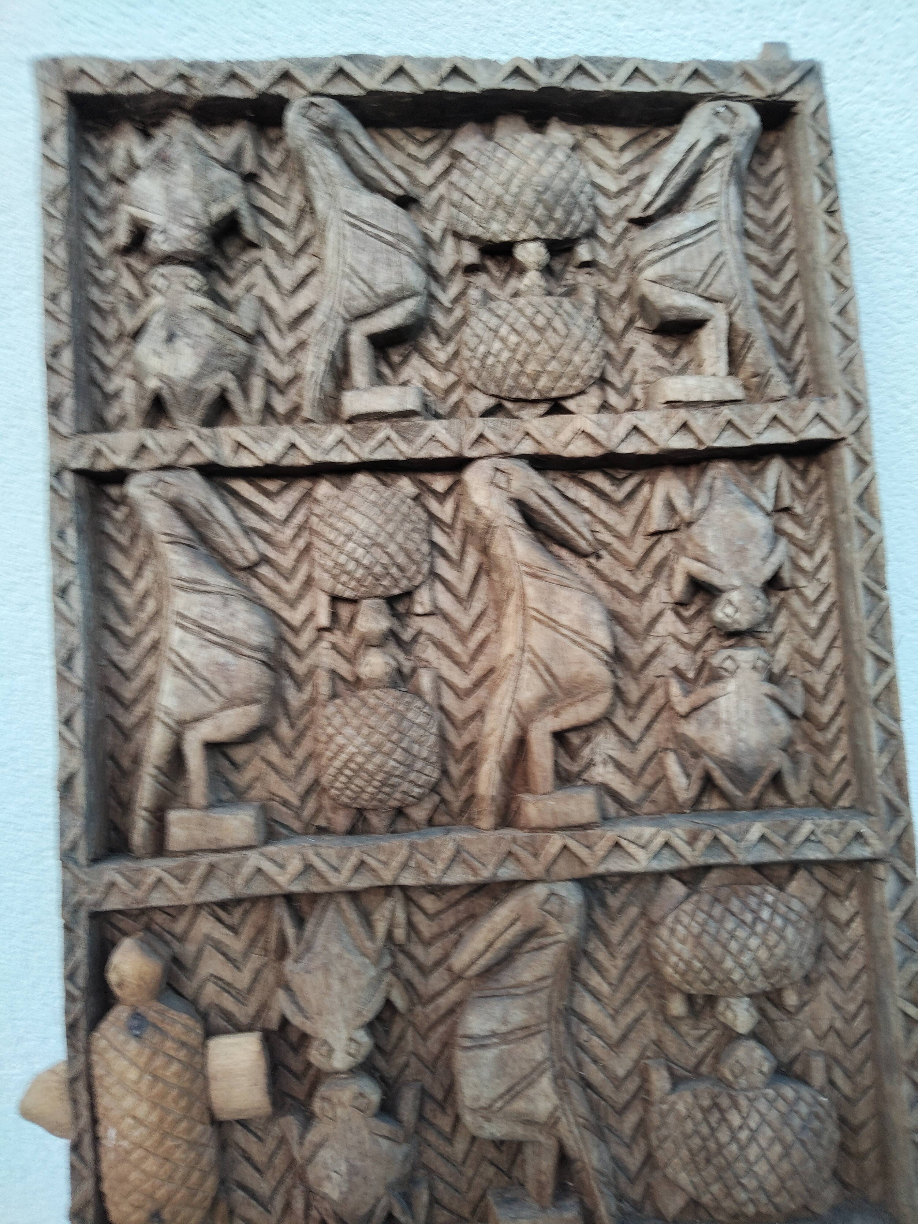 Old loft door Sénoufo – Ivory Coast – carved wood