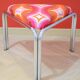 Stool-Ottoman-sofa-end-vintage-design-psyché fabric-pop art