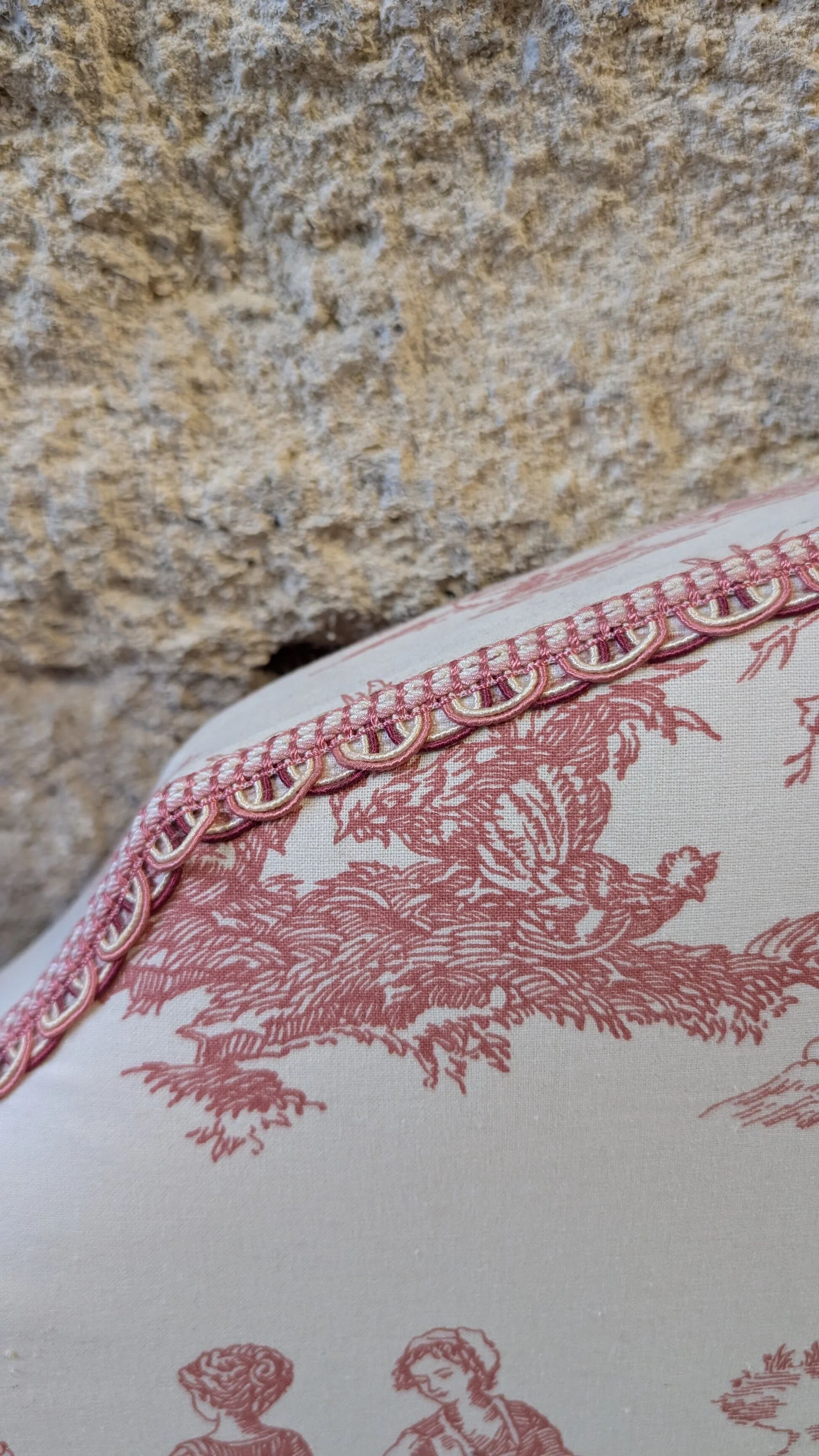 Headboard in toile de Jouy