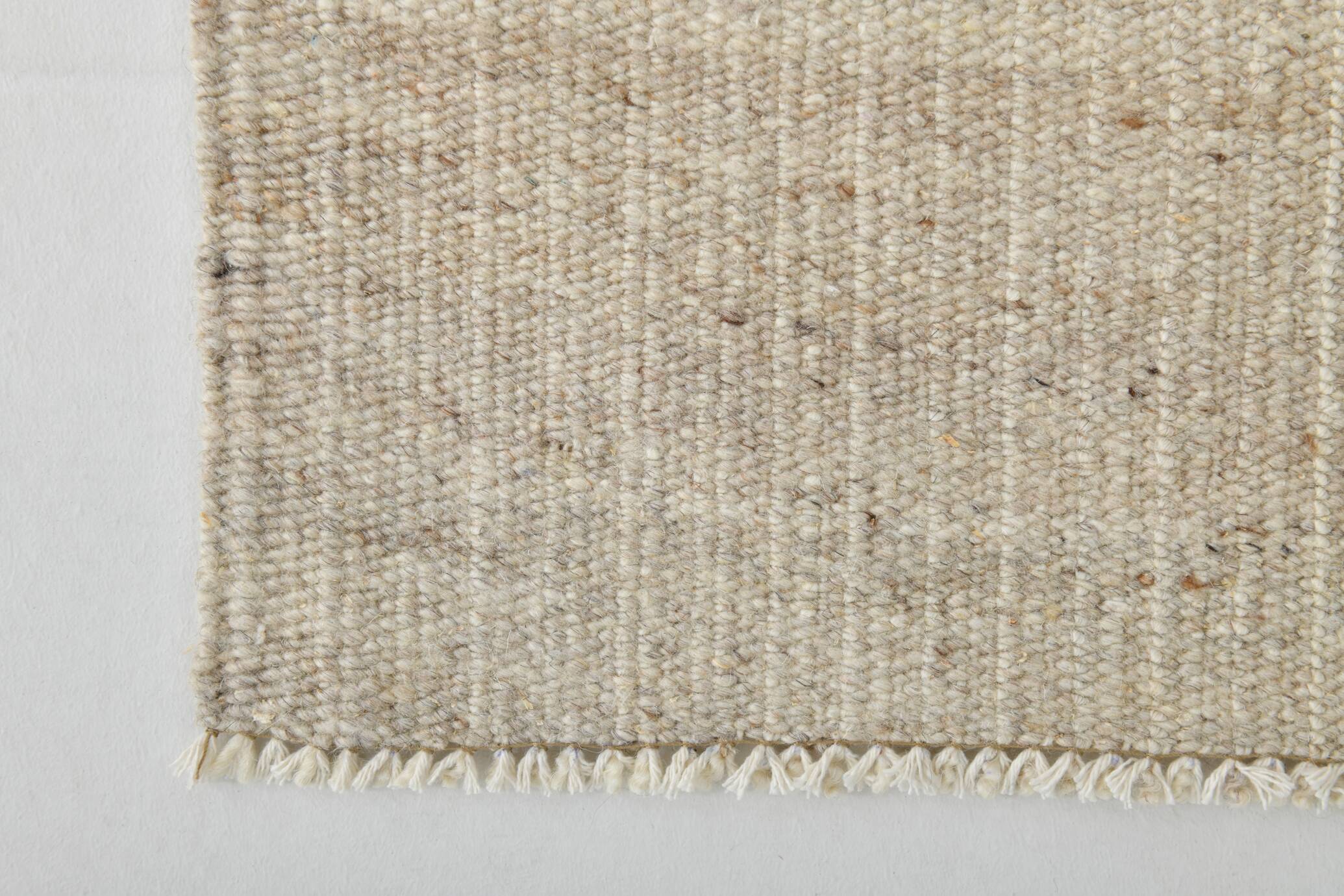 Tapis kilim de couloir en jute beige et marron