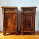 Pair of early 20th century Italian bedside tables in walnut