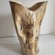 Large ceramic vase with floral pattern in the style of Vallauris.
