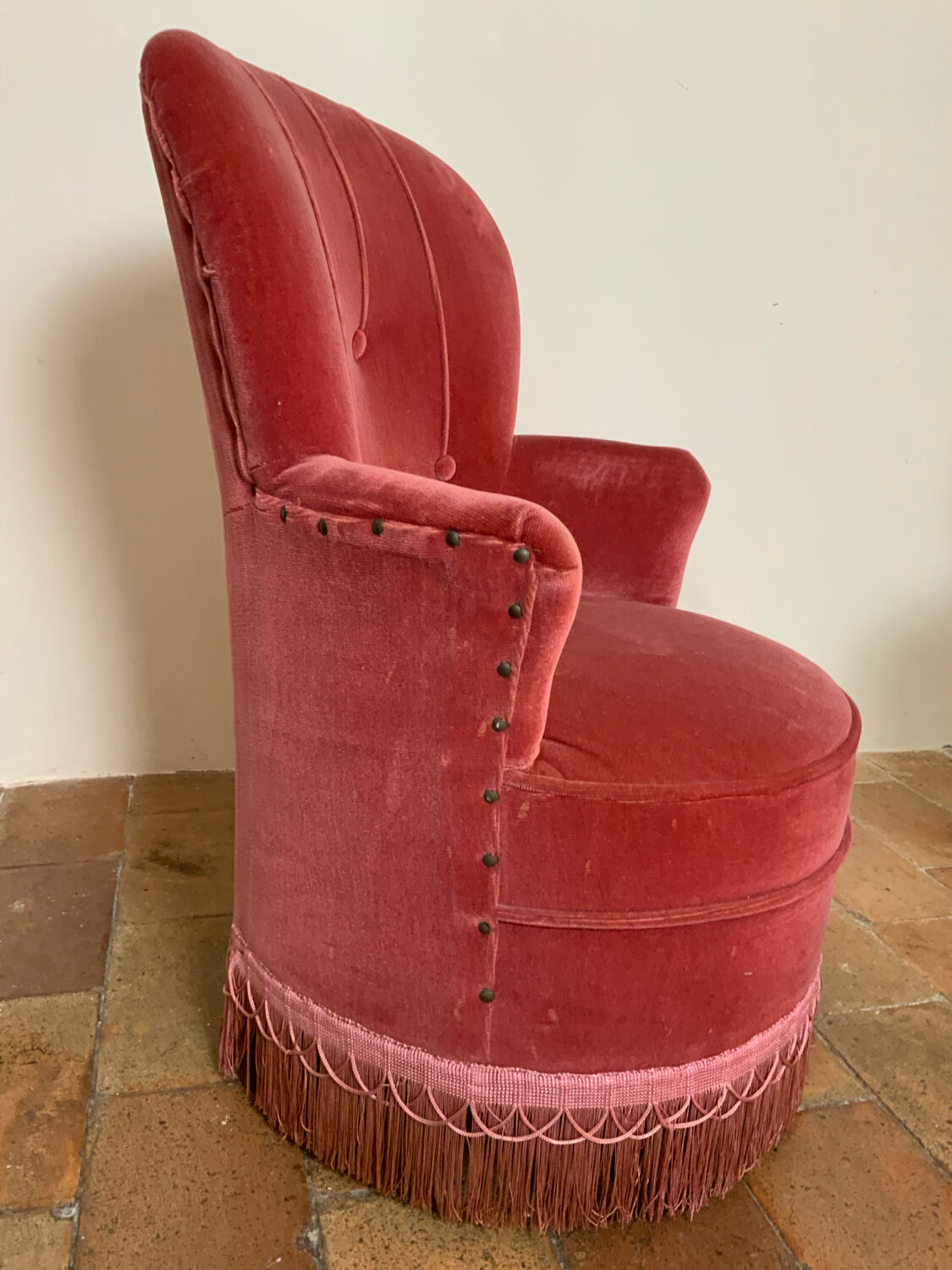 Pair of toadstool armchairs