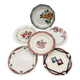 Set of 6 mismatched flat plates.