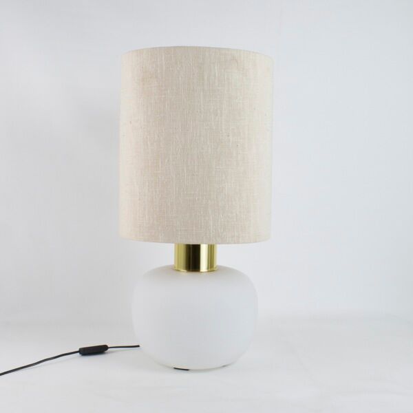 Pair of vintage opaline glass lamps, Limburg, 1968