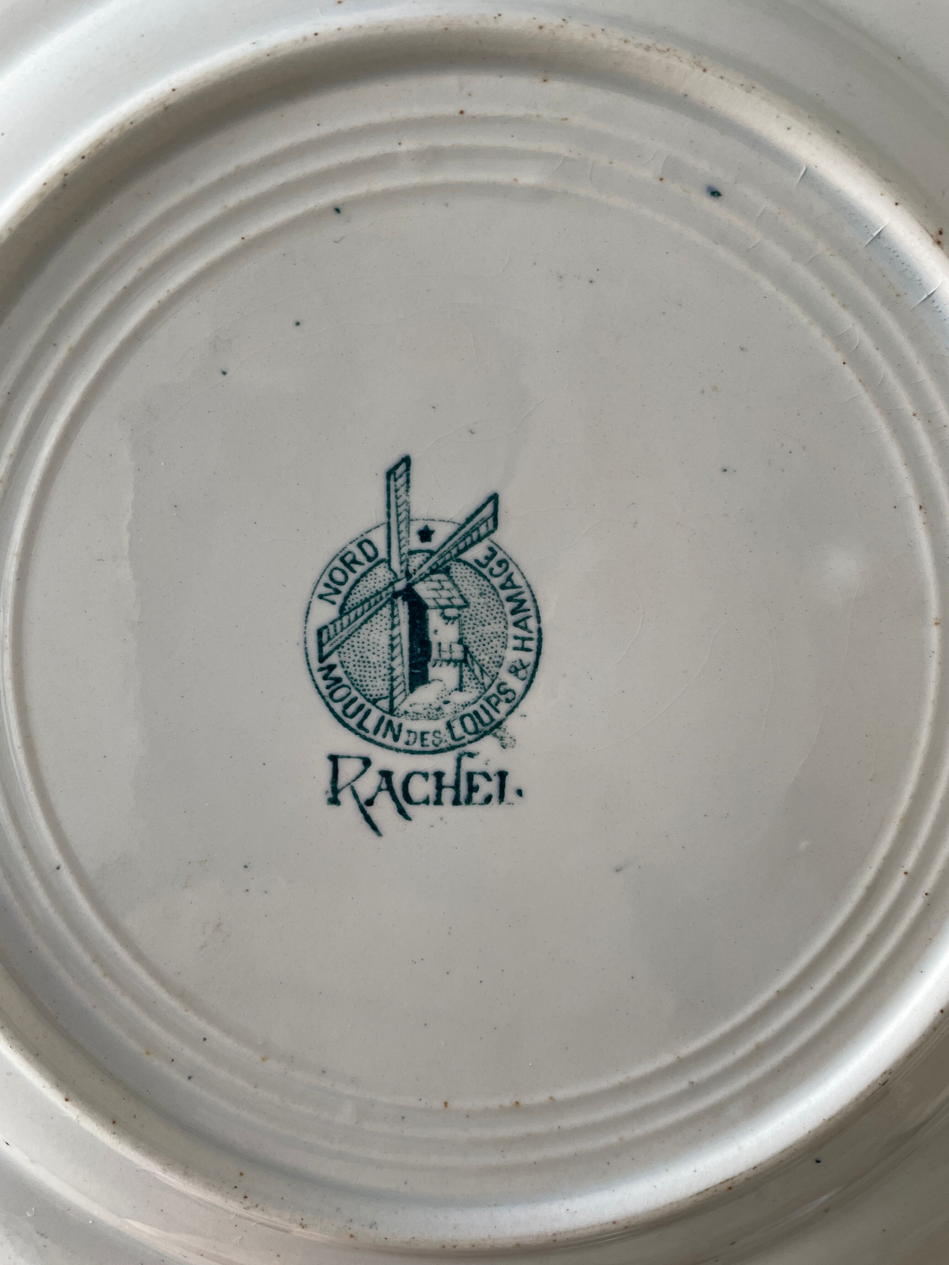 Set of 7 plates Terre de Fer XIXth mismatched