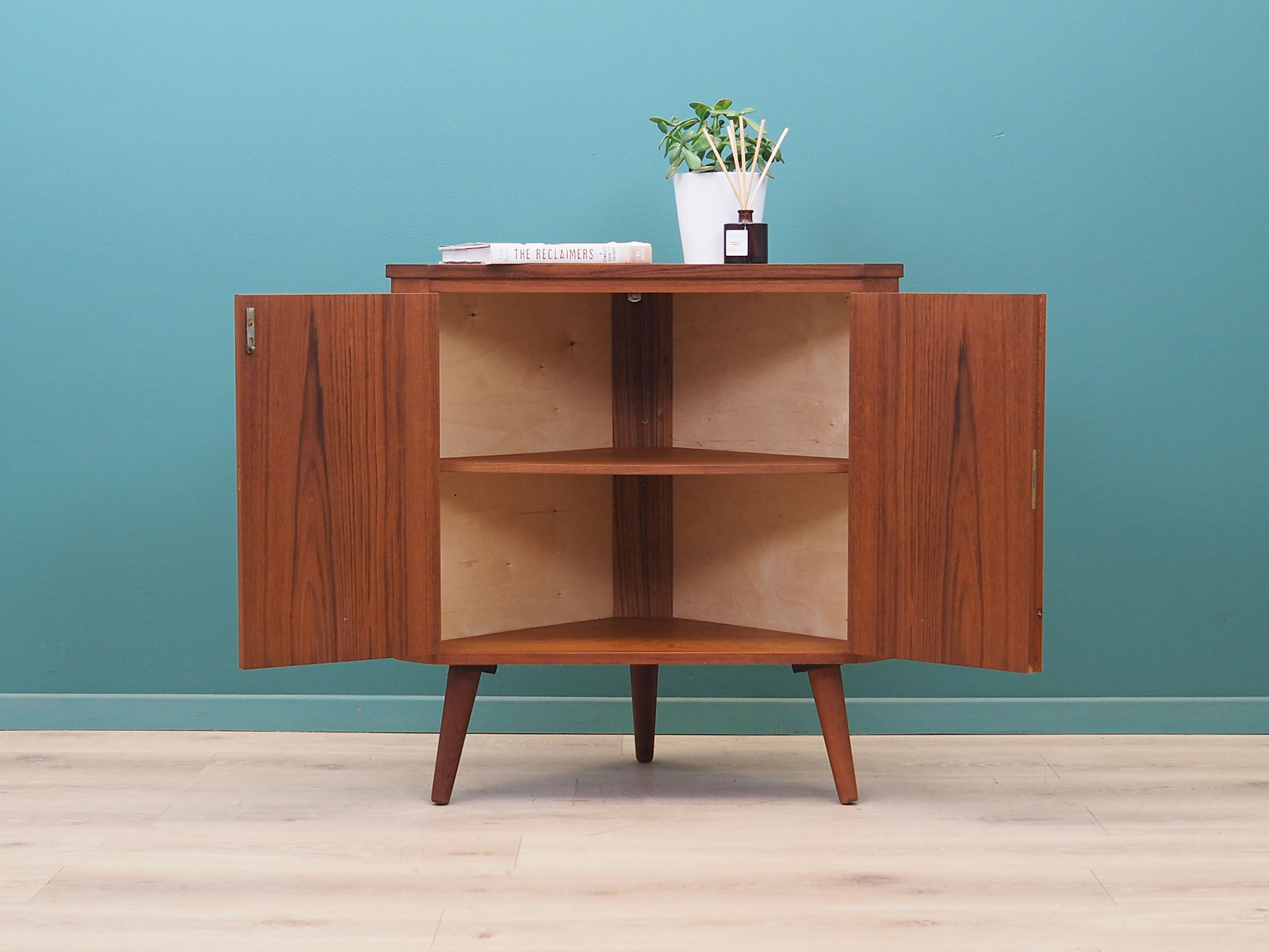 Teak corner buffet, Danish design, 1970s, made in Denmark