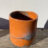 Raku vase / signed ceramic / handmade pottery