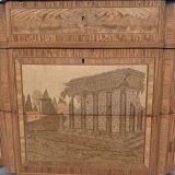 Commode a central jump in amaranth wood and rosewood XX century