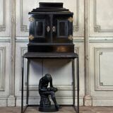 Cabinet in ebony and blackened wood, bone marquetry, 19th century