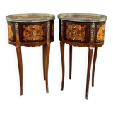 Paire de tables de chevet style louis xv, fin xixe siècle
