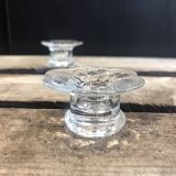 Vintage glass flower candle holders Arabia Finland