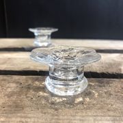 Vintage glass flower candle holders Arabia Finland