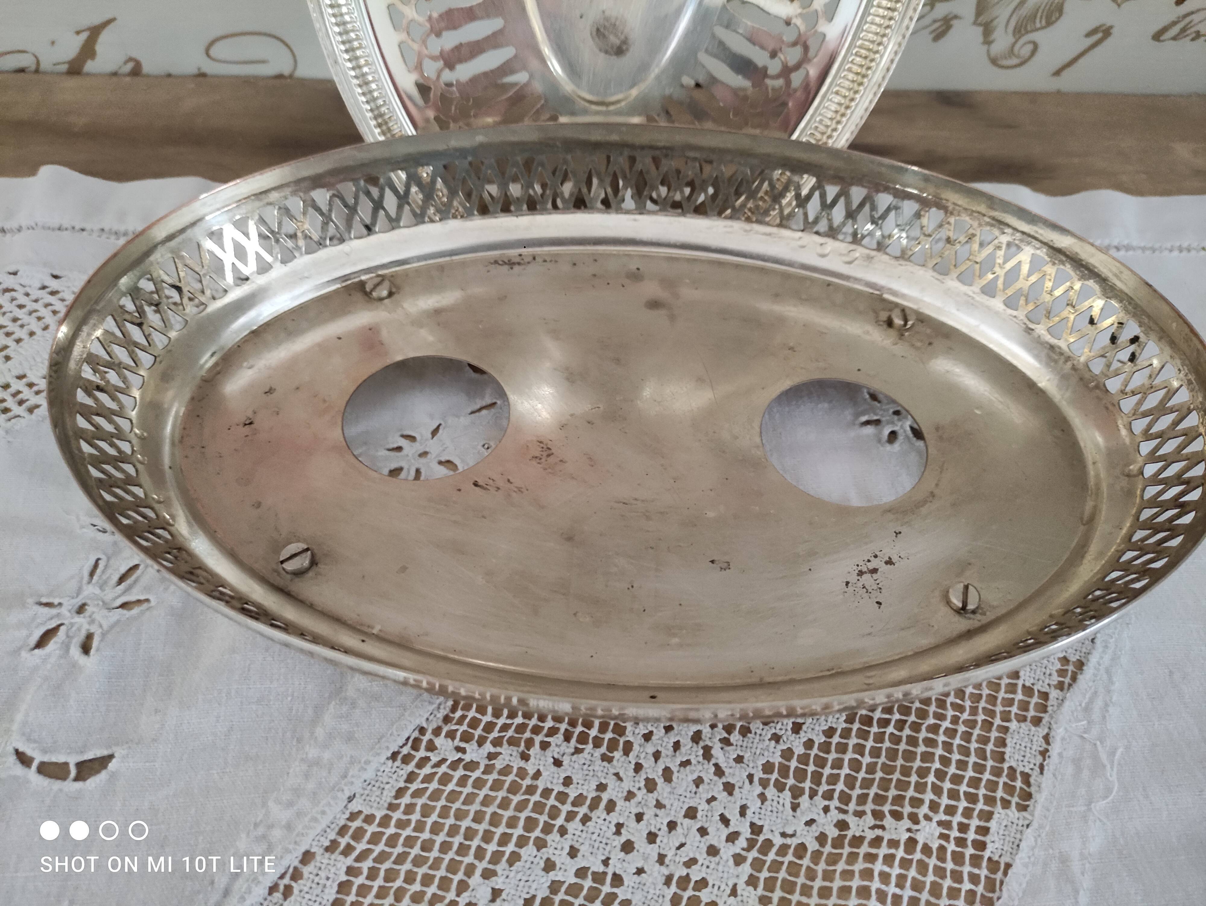 Dish warmer in silver metal openwork Goldsmith of France