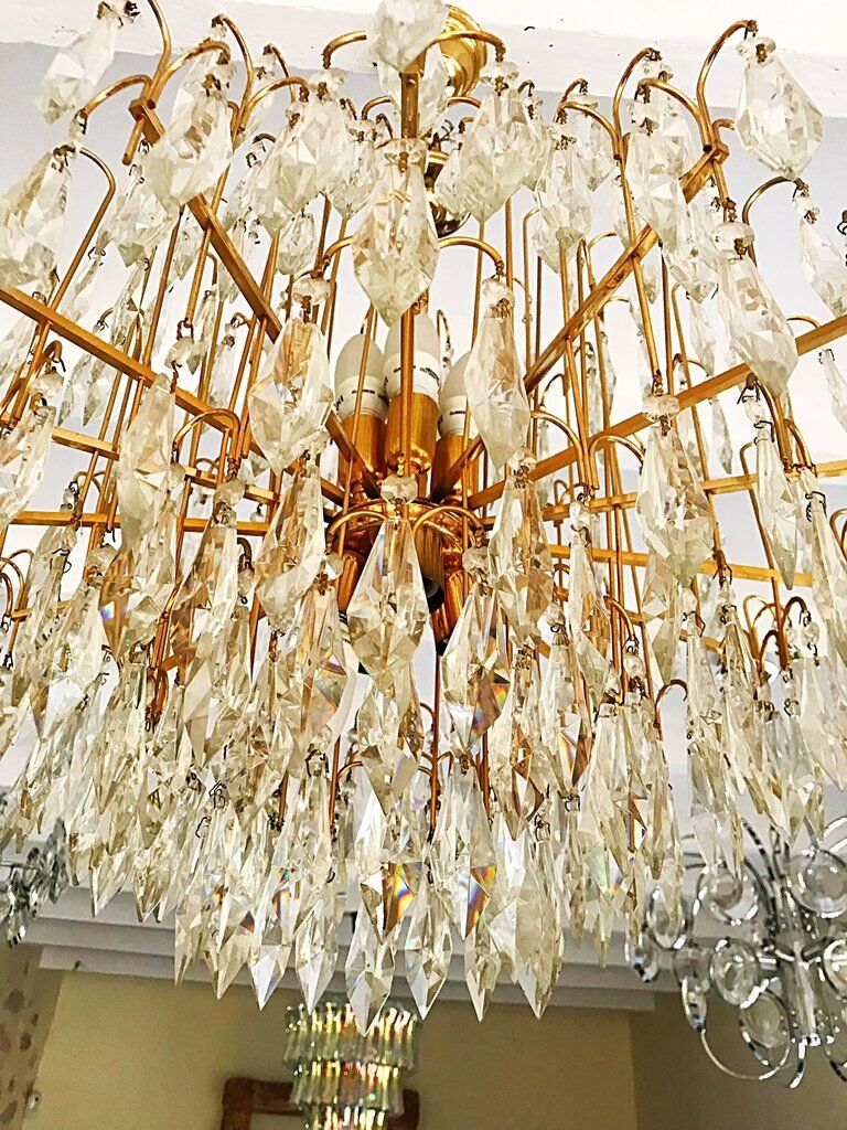 Italian Murano 1970 crystal chandelier