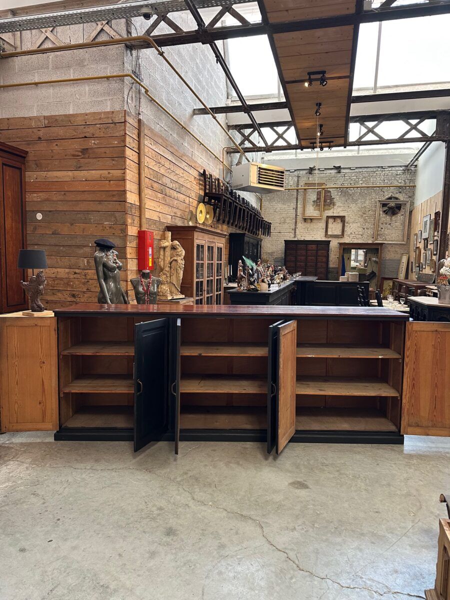Large patinated workshop furniture