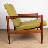 Danish Teak and fabric armchair by Børge Jensen & Sønner 1960.