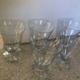 5 verres à eau en verre