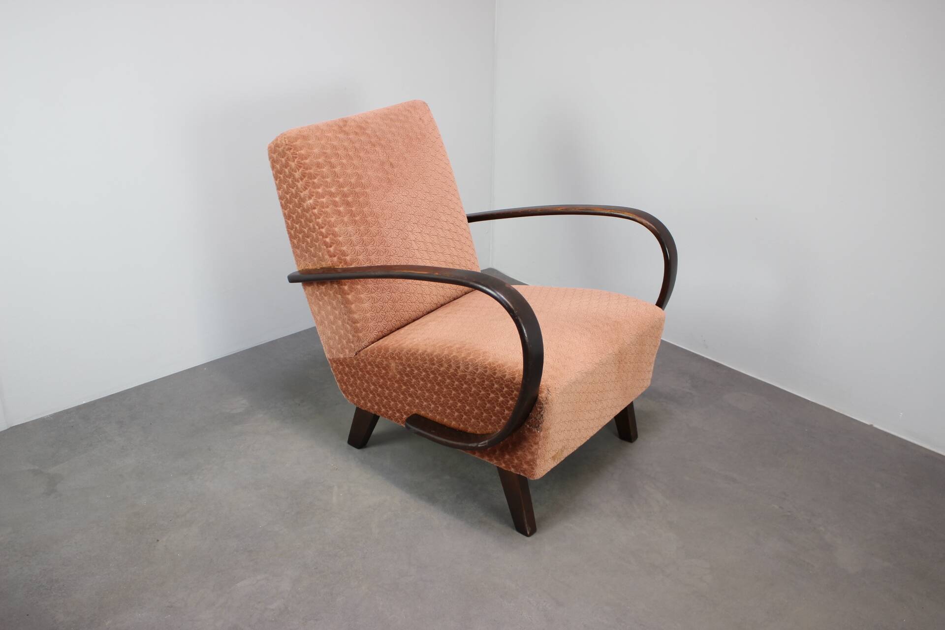 Set of Four Jindrich Halabala  Dining Chairs, Czechoslovakia, 1950s