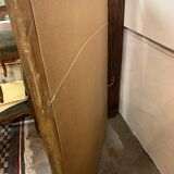 Giled and black fireplace mirror