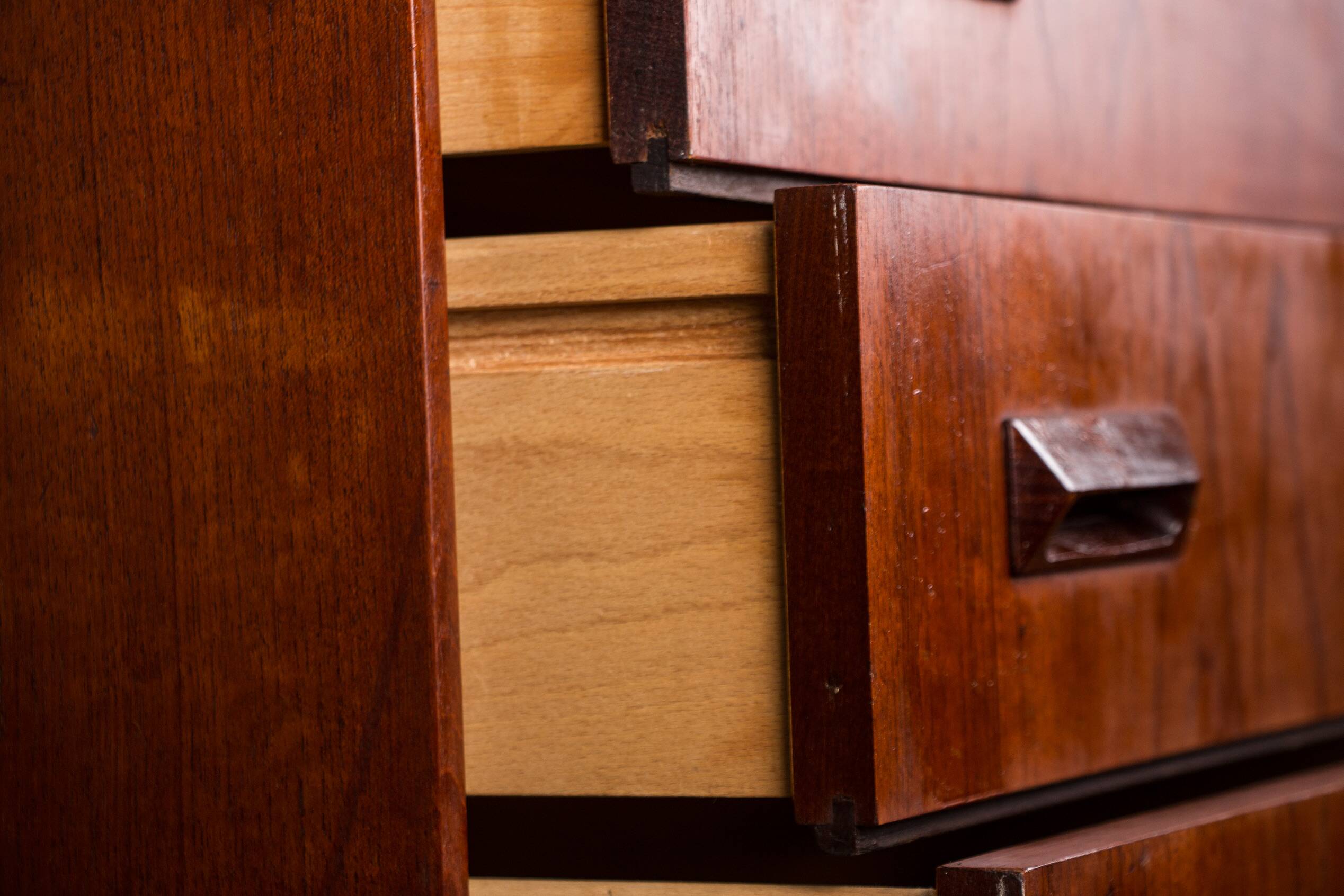 Danish teak chest of drawers, 4 drawers, by Borge Mogensen, Søborg Mobelfabrik.