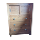 Vintage chiffonnier raw wood 3 drawers 2 doors