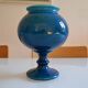 Vase bleu céramique craquelé  H : 28 cm