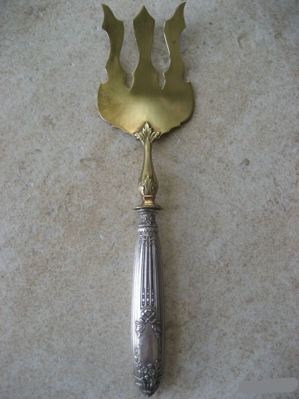 Silver and Vermeil fish covers with his box