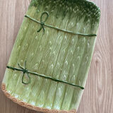 Vintage green asparagus plate