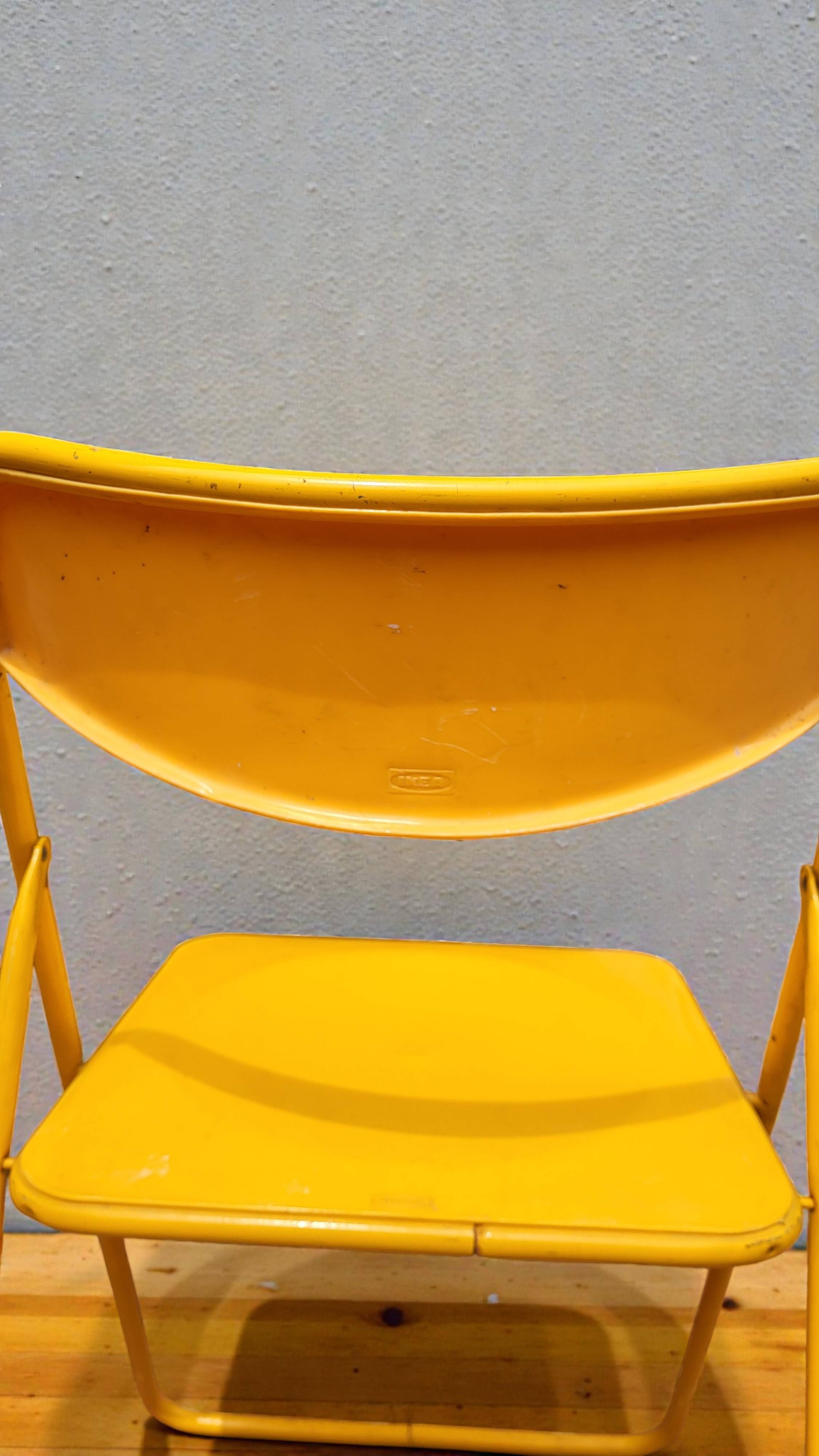 Pair of IKEA folding chairs from the 1980s