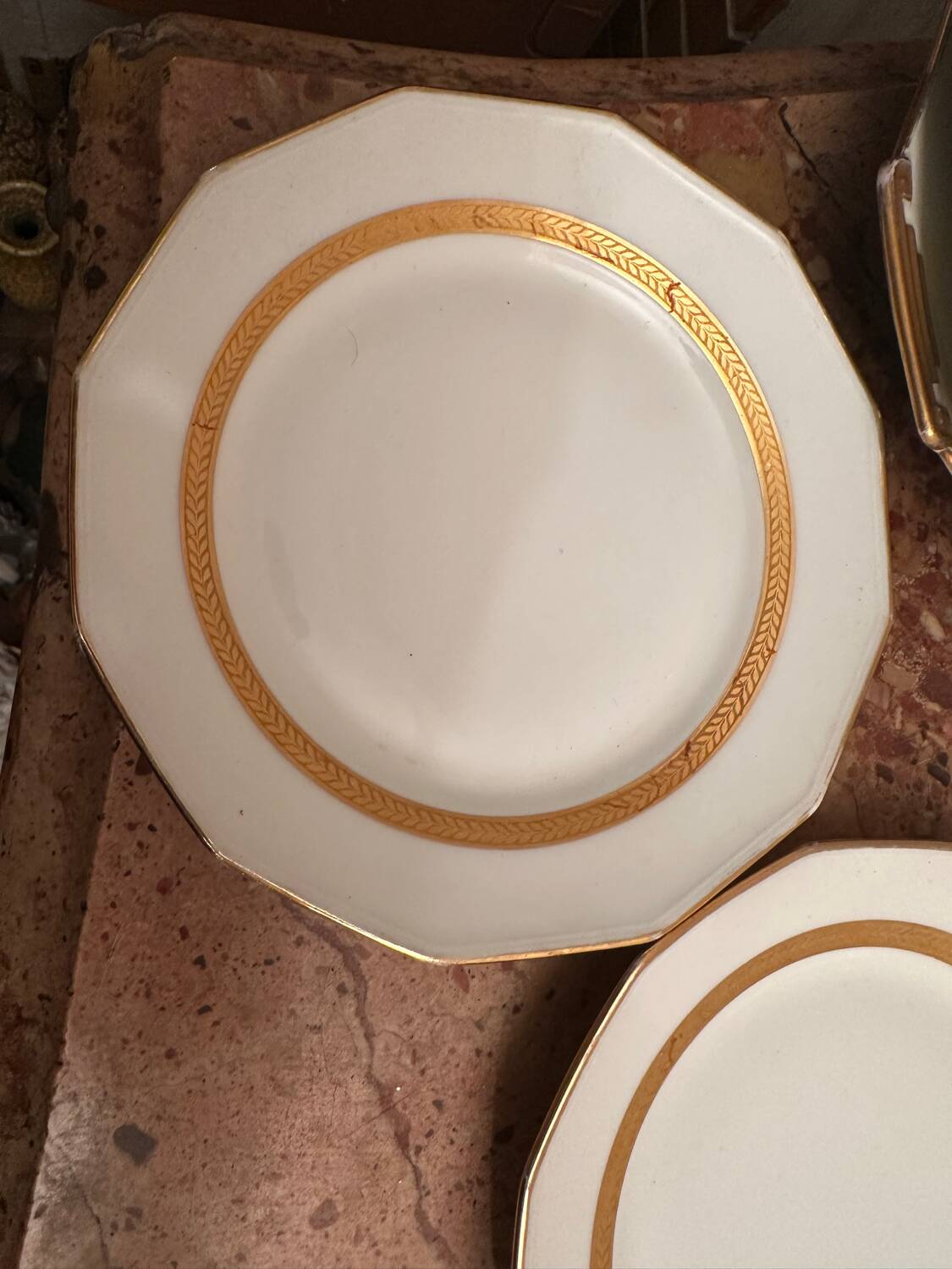 F. Legrand Limoges - Service à Dessert 2 Plat Gâteaux/Tartes + 11 assi