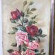 Suite of 2 old still lifes, painting on canvas, flowers