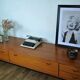 Scandinavian sideboard teak and metal row