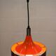 Vintage Chrome & Orange Pendant Lamp - 1970s Massive Belgium Lighting