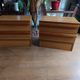 vintage bedside tables in elm by Simat Doubinski Brothers