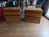 vintage bedside tables in elm by Simat Doubinski Brothers