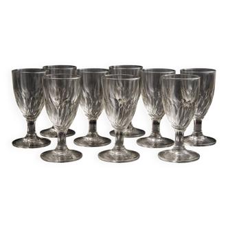 Antique large absinthe glasses from the 19th century.