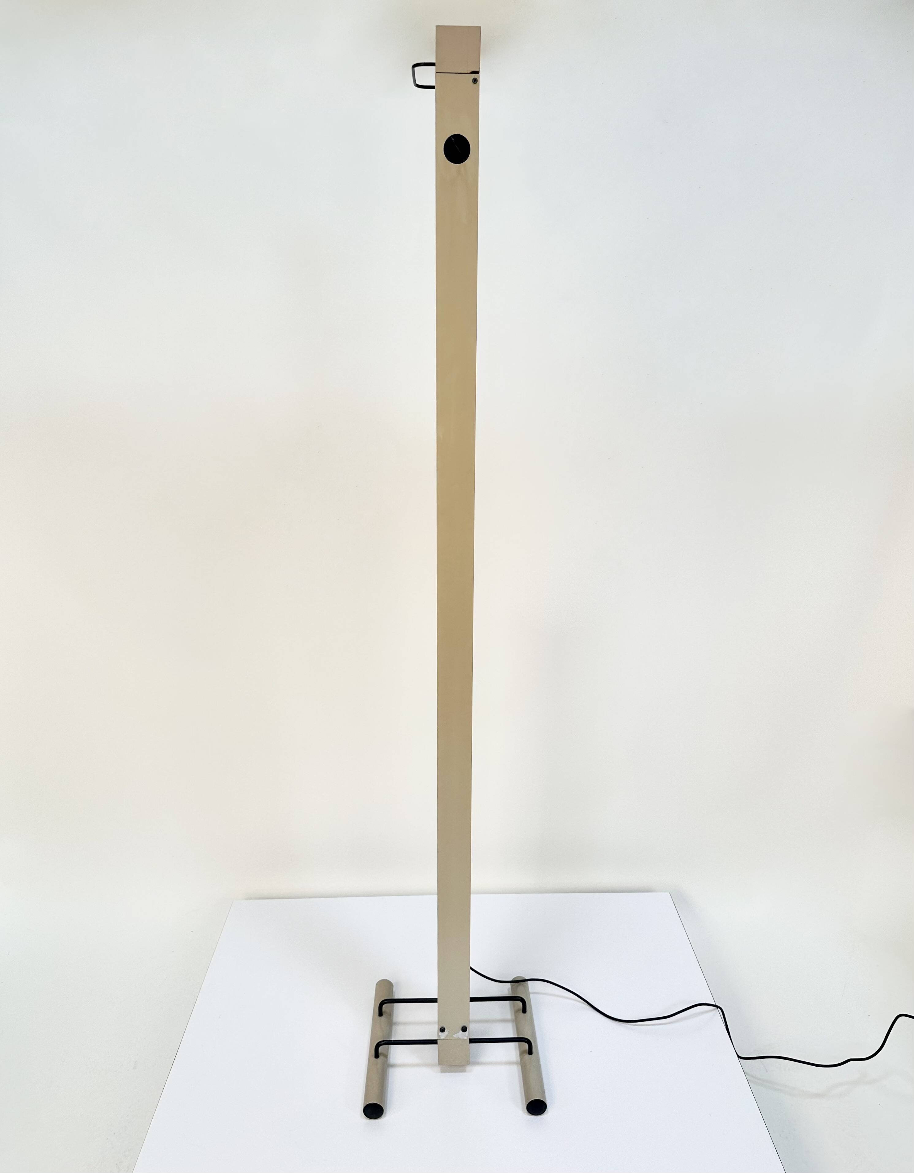 "Zagar" Halogen Floor Lamp, First Model in Metal by Silvio Carpani for Stilnovo, Italy 1978