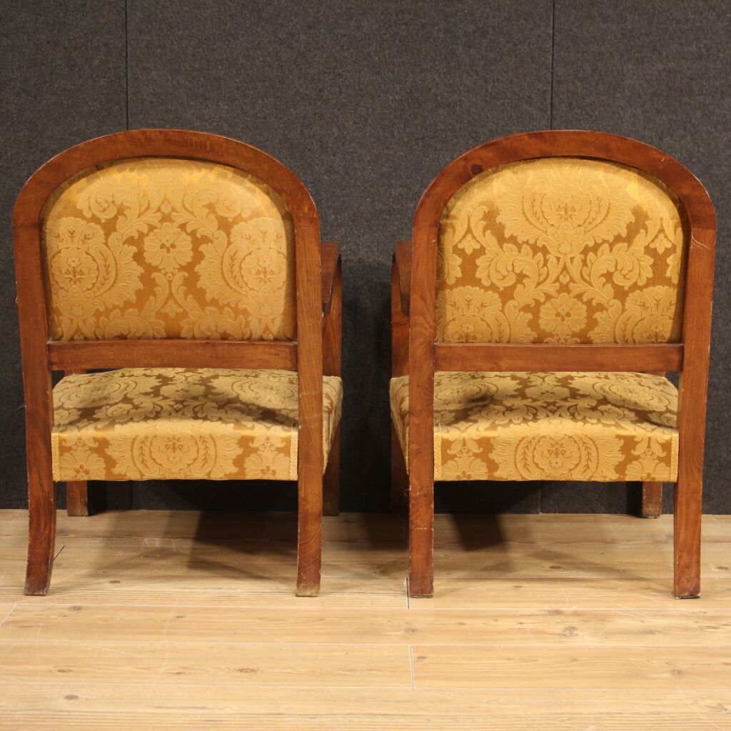 Pair of art deco style armchairs