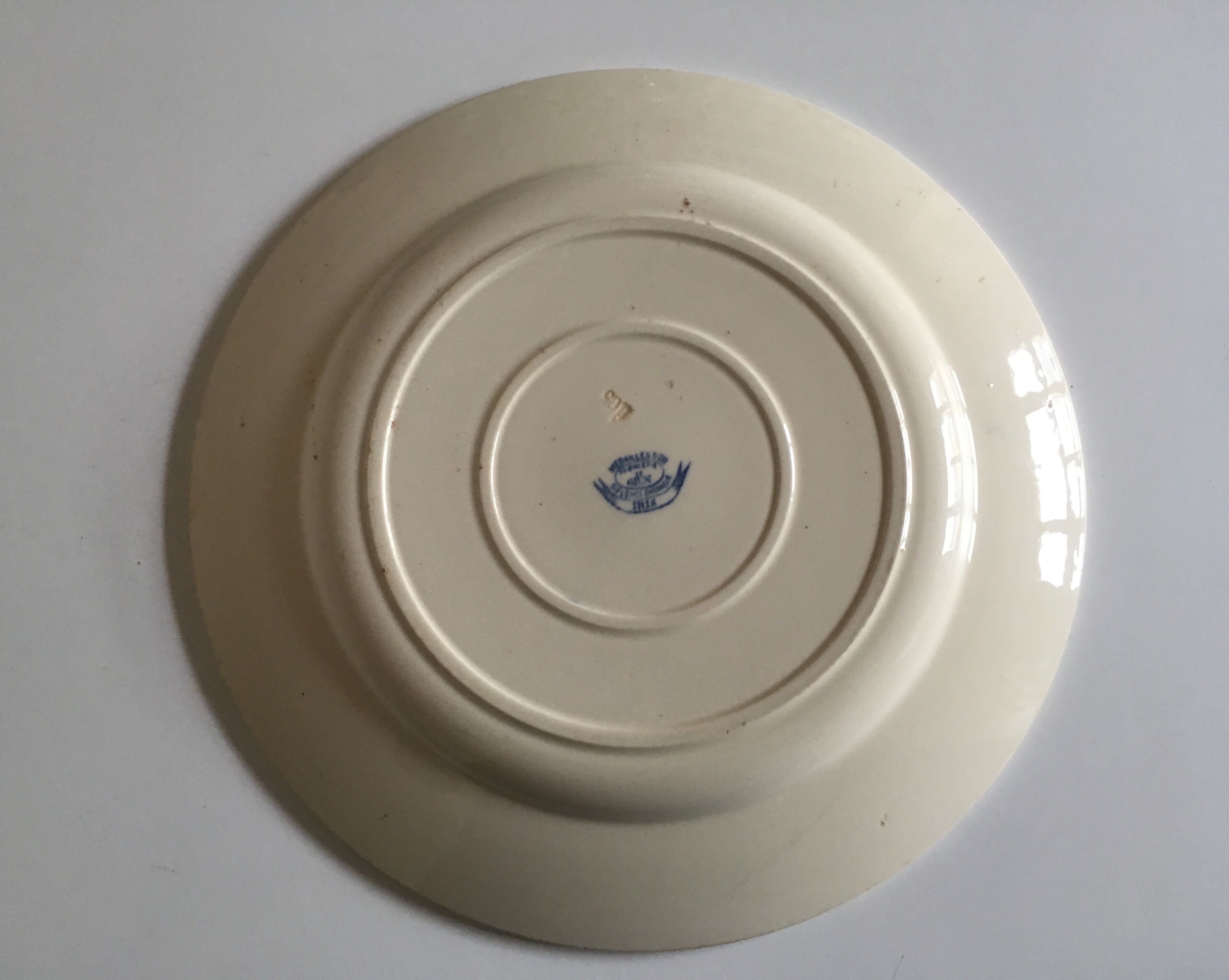 Gien Iris 19th-19th-seeded flower and dragonfly dish