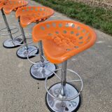 Set of 4 bar stools by Etienne Fermigier for MIRIMA