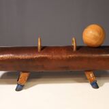 Large Vintage Leather Medicine Ball