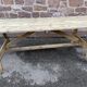 Large country farm table 240 cm in raw natural wood brewery fir