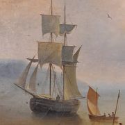 "Tableau 'Light on the Port', French school of the 19th century"